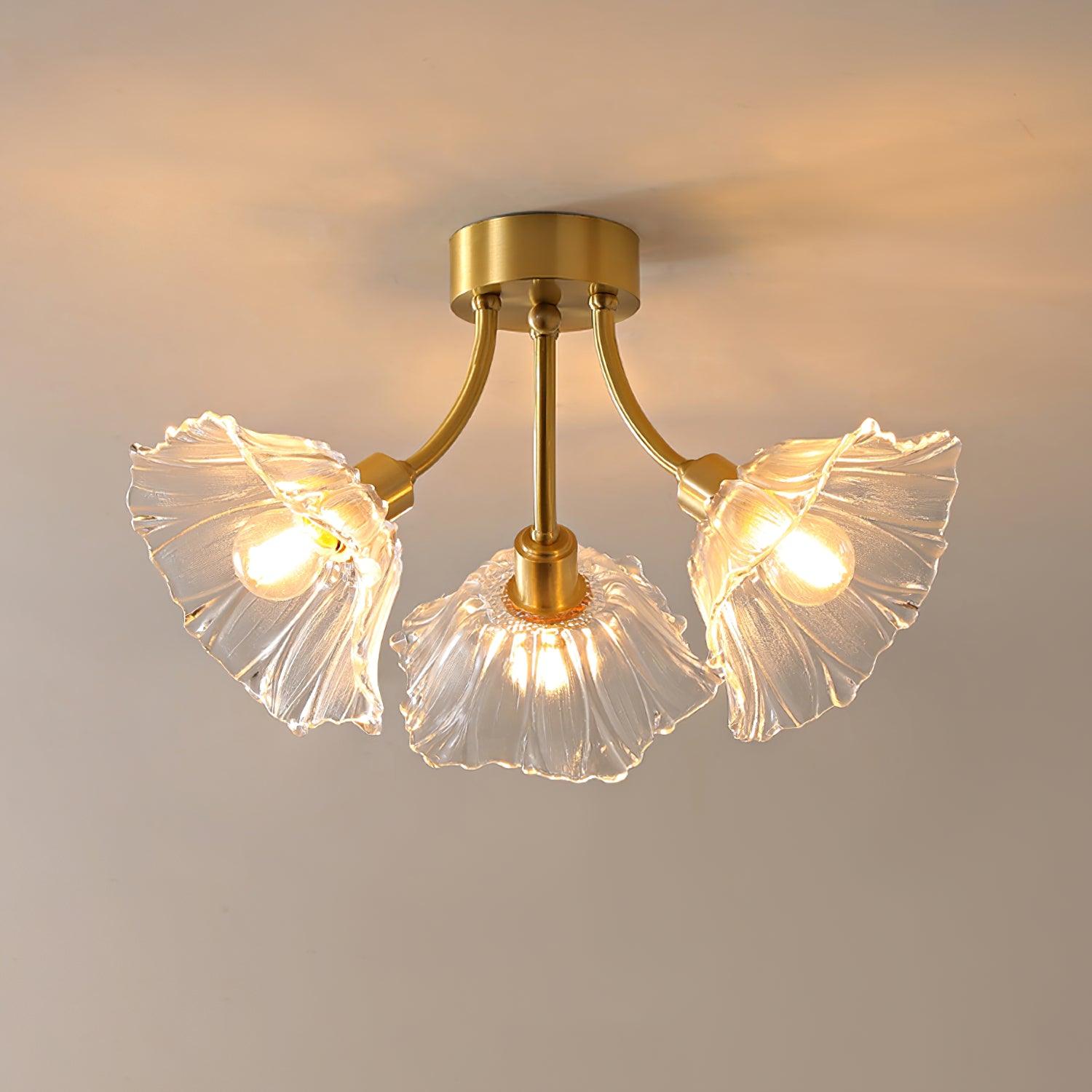 Celoreria Ceiling Lamp Flower Glass Petal Chic Elegant