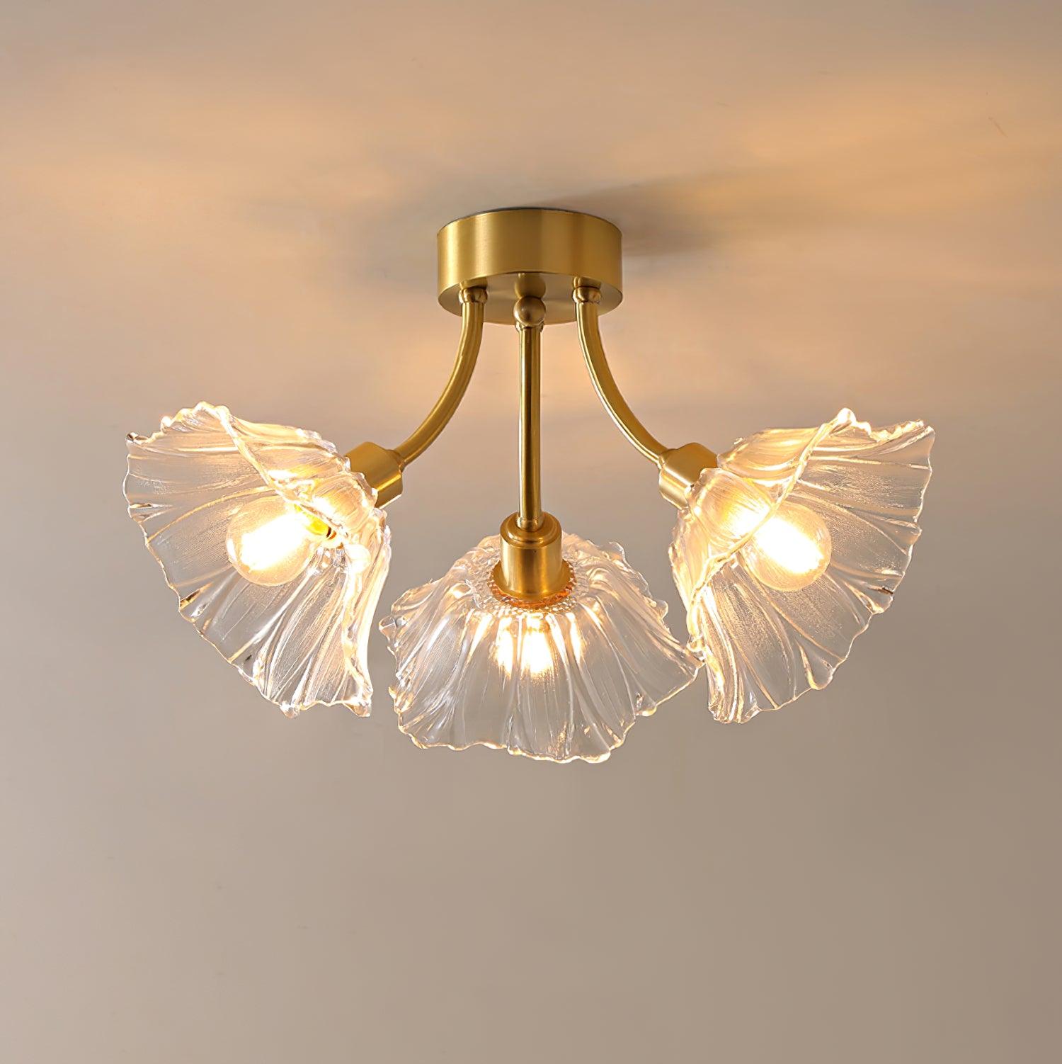 Celoreria Ceiling Lamp Flower Glass Petal Chic Elegant