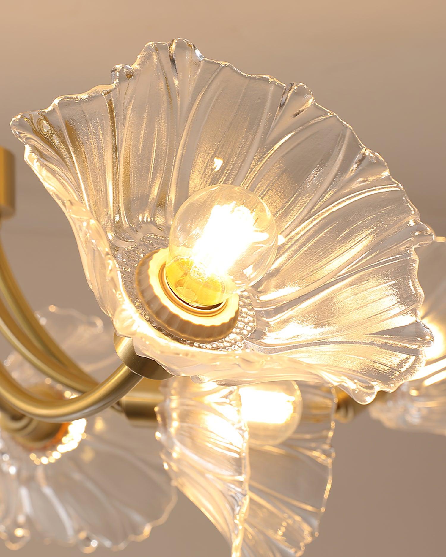 Celoreria Ceiling Lamp Flower Glass Petal Chic Elegant
