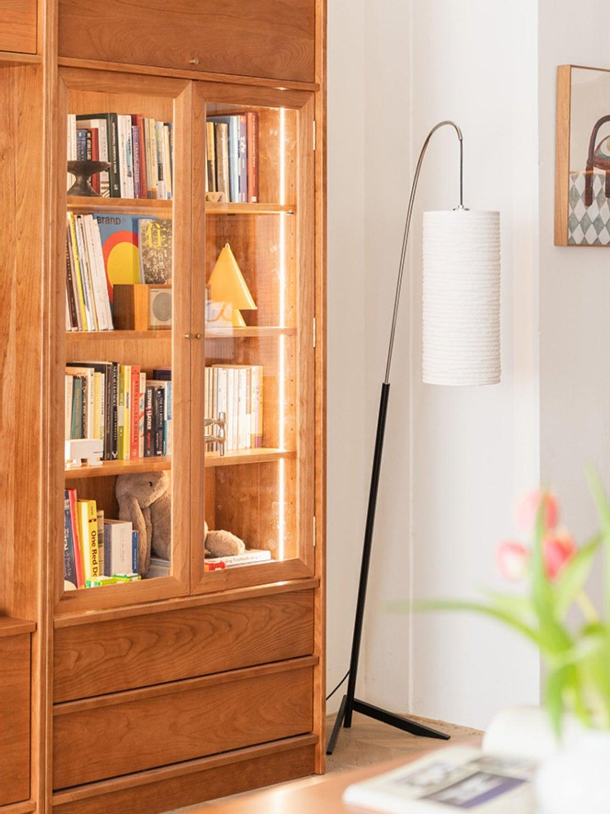 Polvin Contemporary Paper Floor Lamp