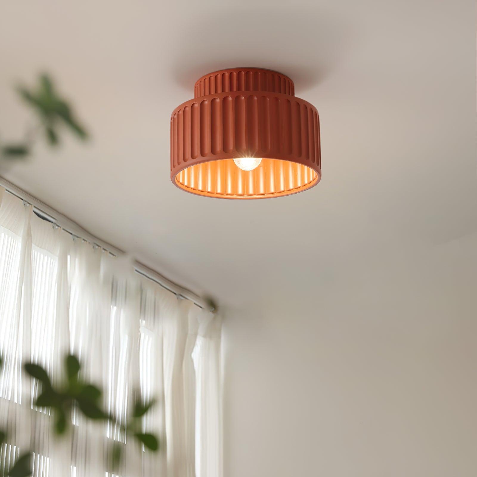 Lucaraine Ceiling Lamp with Pleated Acrylic Shade