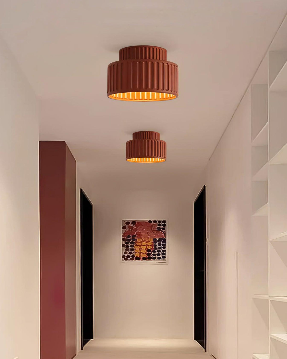 Lucaraine Ceiling Lamp with Pleated Acrylic Shade