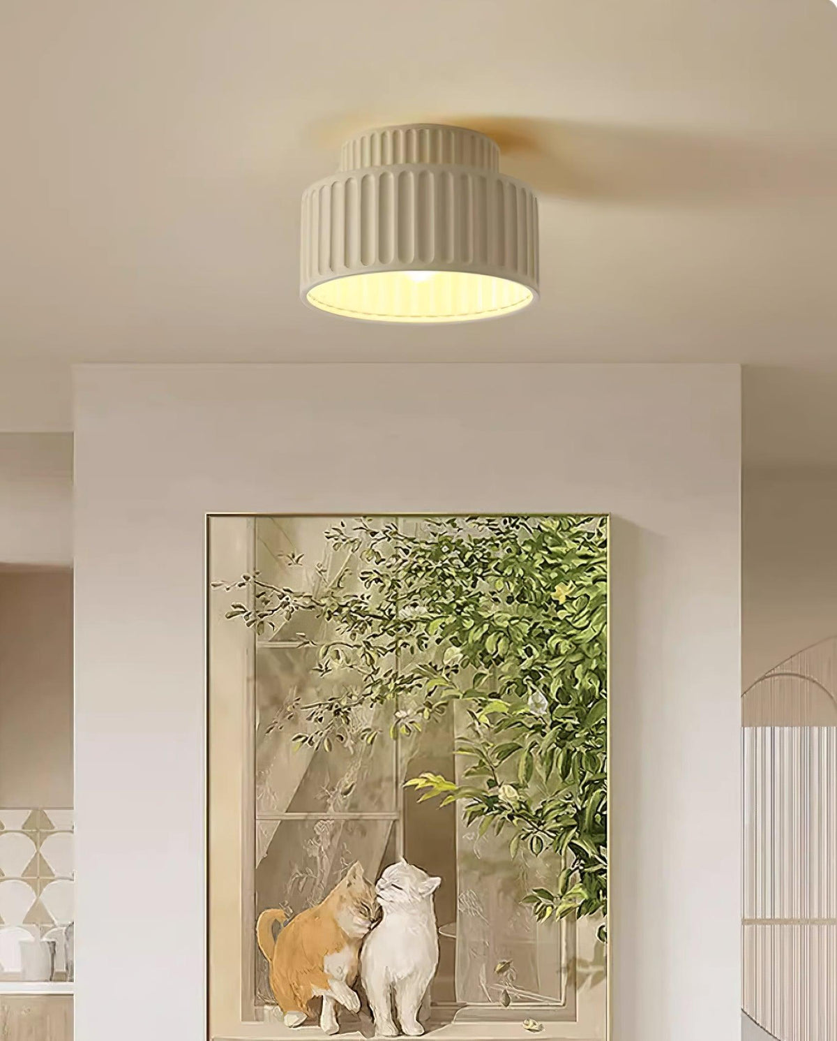 Lucaraine Ceiling Lamp with Pleated Acrylic Shade