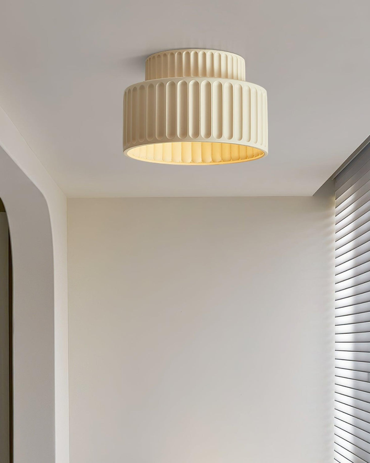 Lucaraine Ceiling Lamp with Pleated Acrylic Shade