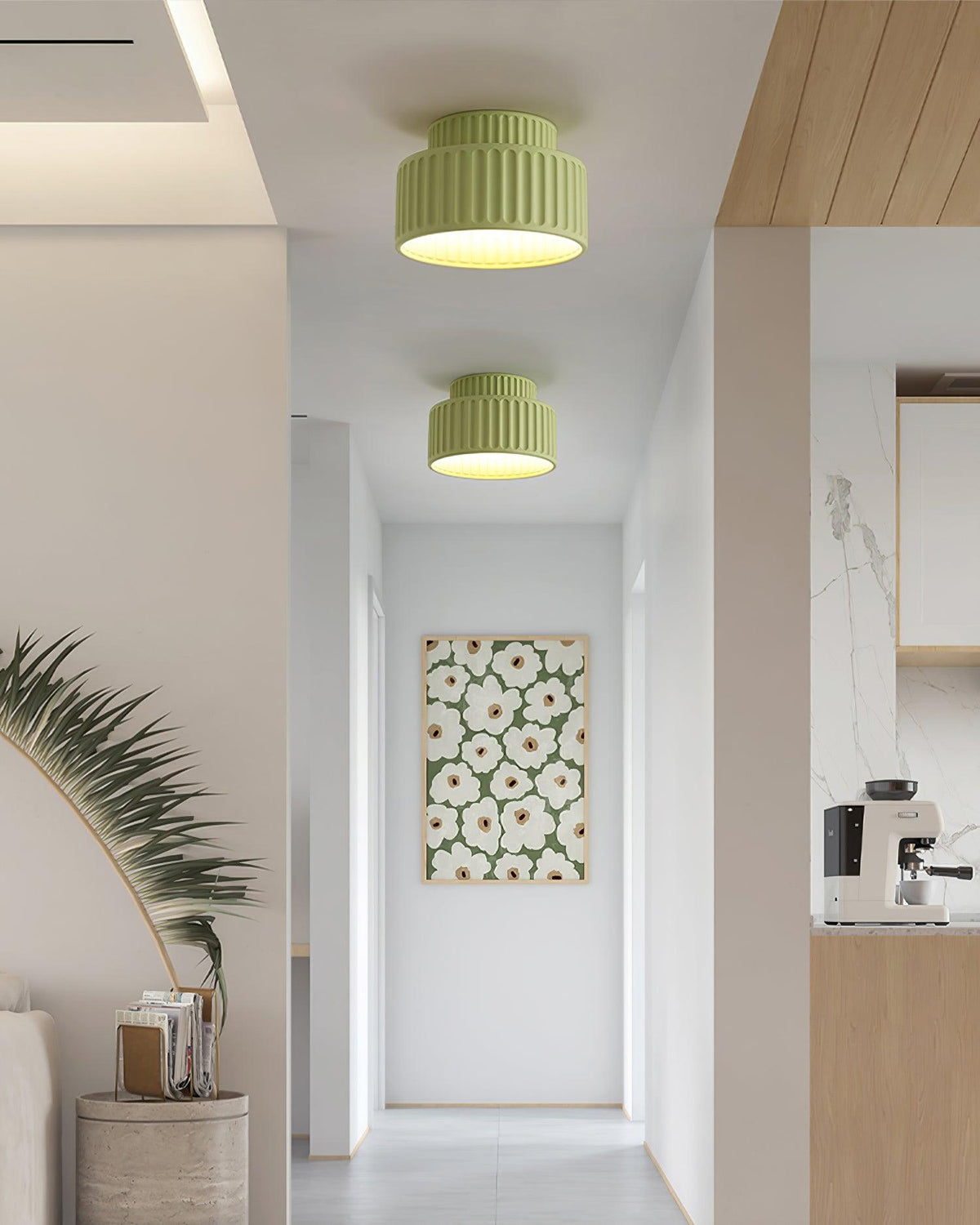 Lucaraine Ceiling Lamp with Pleated Acrylic Shade