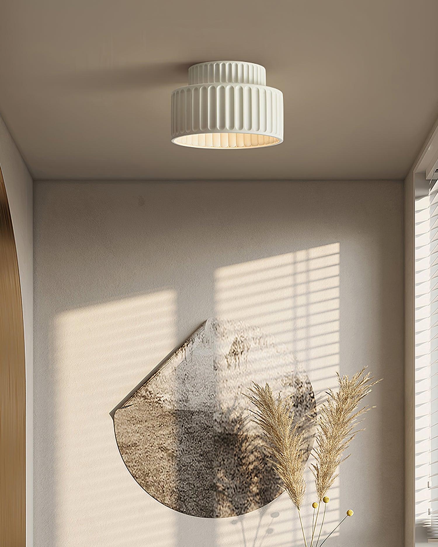 Lucaraine Ceiling Lamp with Pleated Acrylic Shade