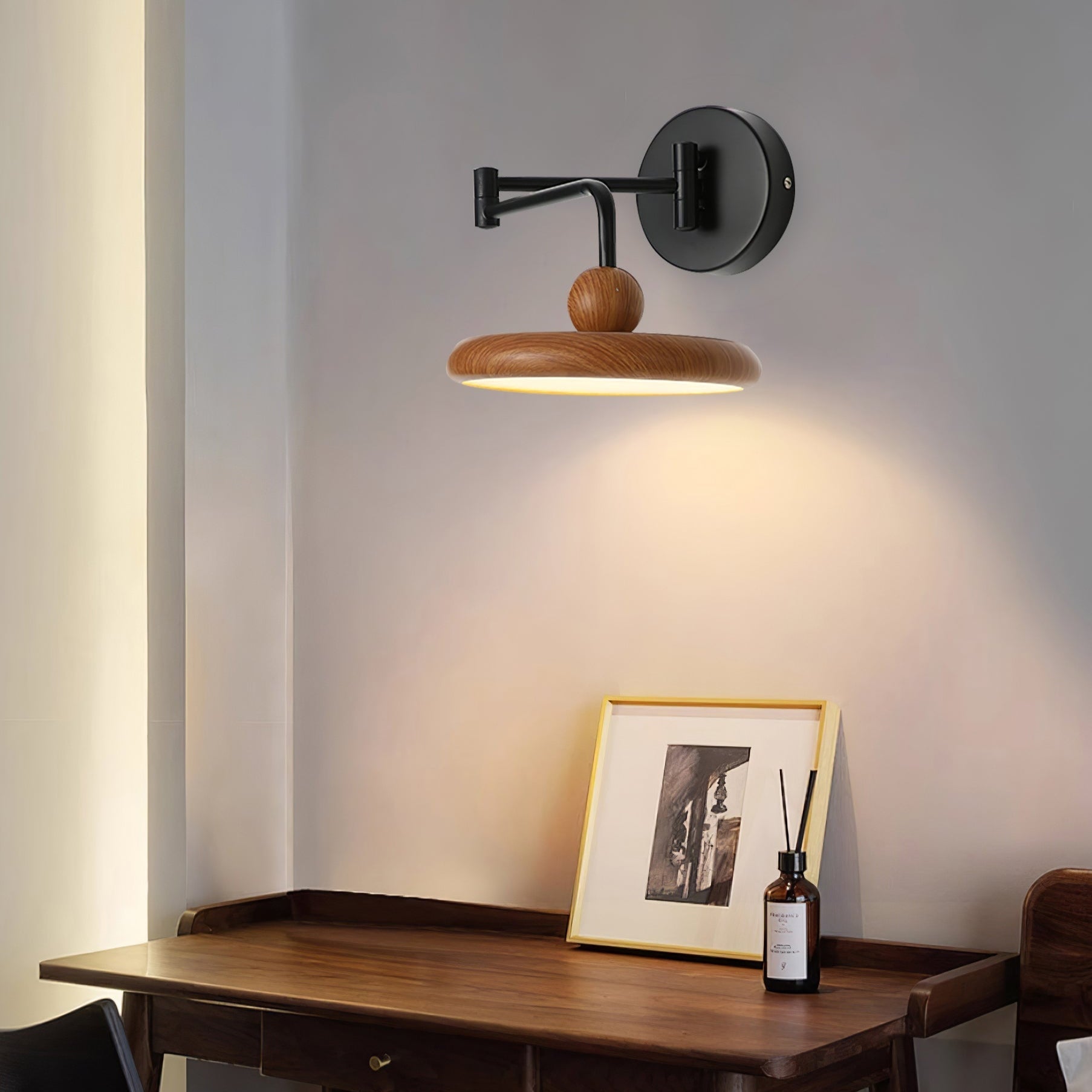 Arden Adjustable Plug-In /Hardwire Wall Lamp - Neutral Decor