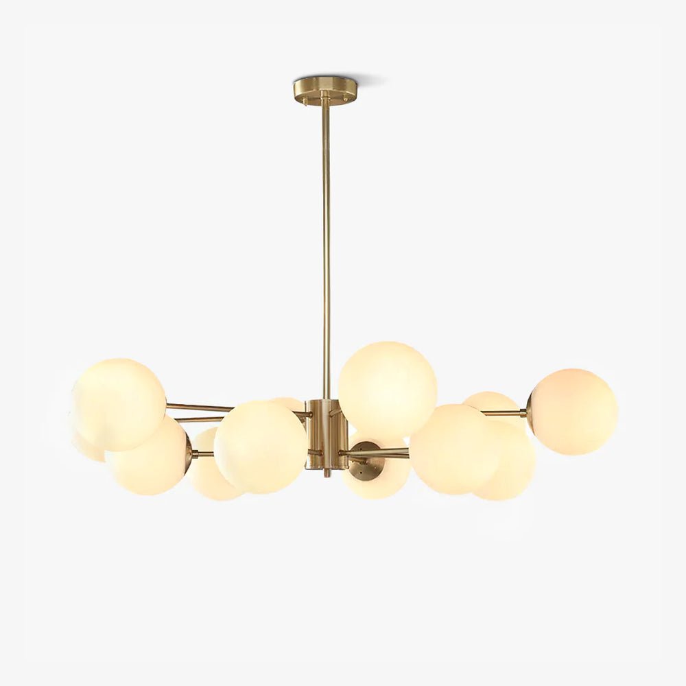 Eshlen Chandelier Brass Opal Glass