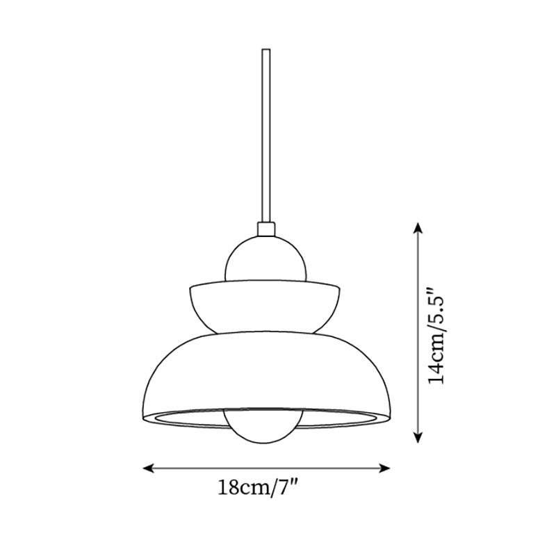 Pendant Lamp Travertine Shade Wood Modern Nordic Beige Walnut - Neutral Decor