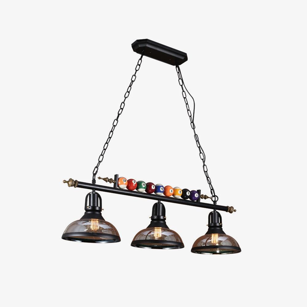 Rivi Chandelier Billiard Ball Black Glass Modern
