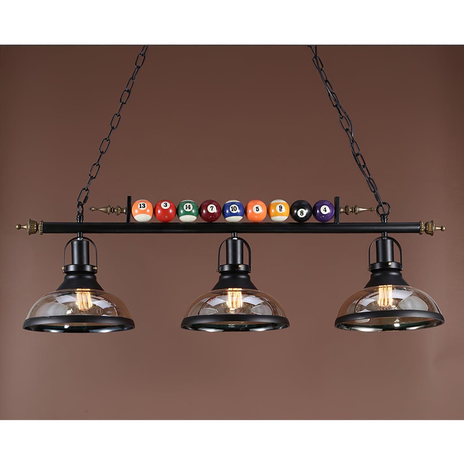 Rivi Chandelier Billiard Ball Black Glass Modern
