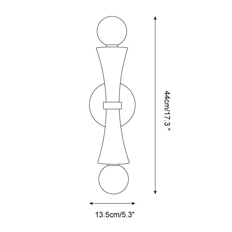 Katia Wall Lamp Travertine Hourglass - Neutral Decor