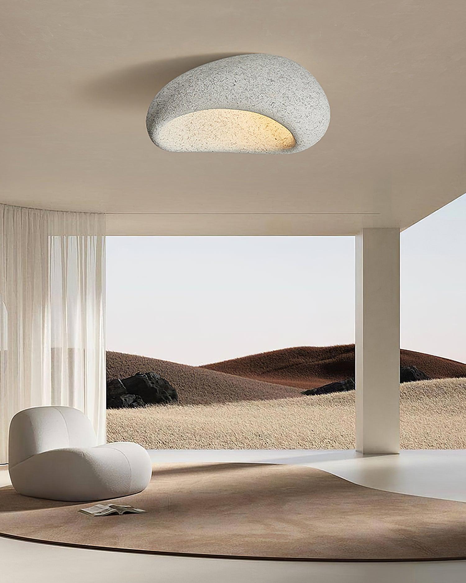 Arlena Ceiling Lamp with Japanese Wabi-Sabi Moon