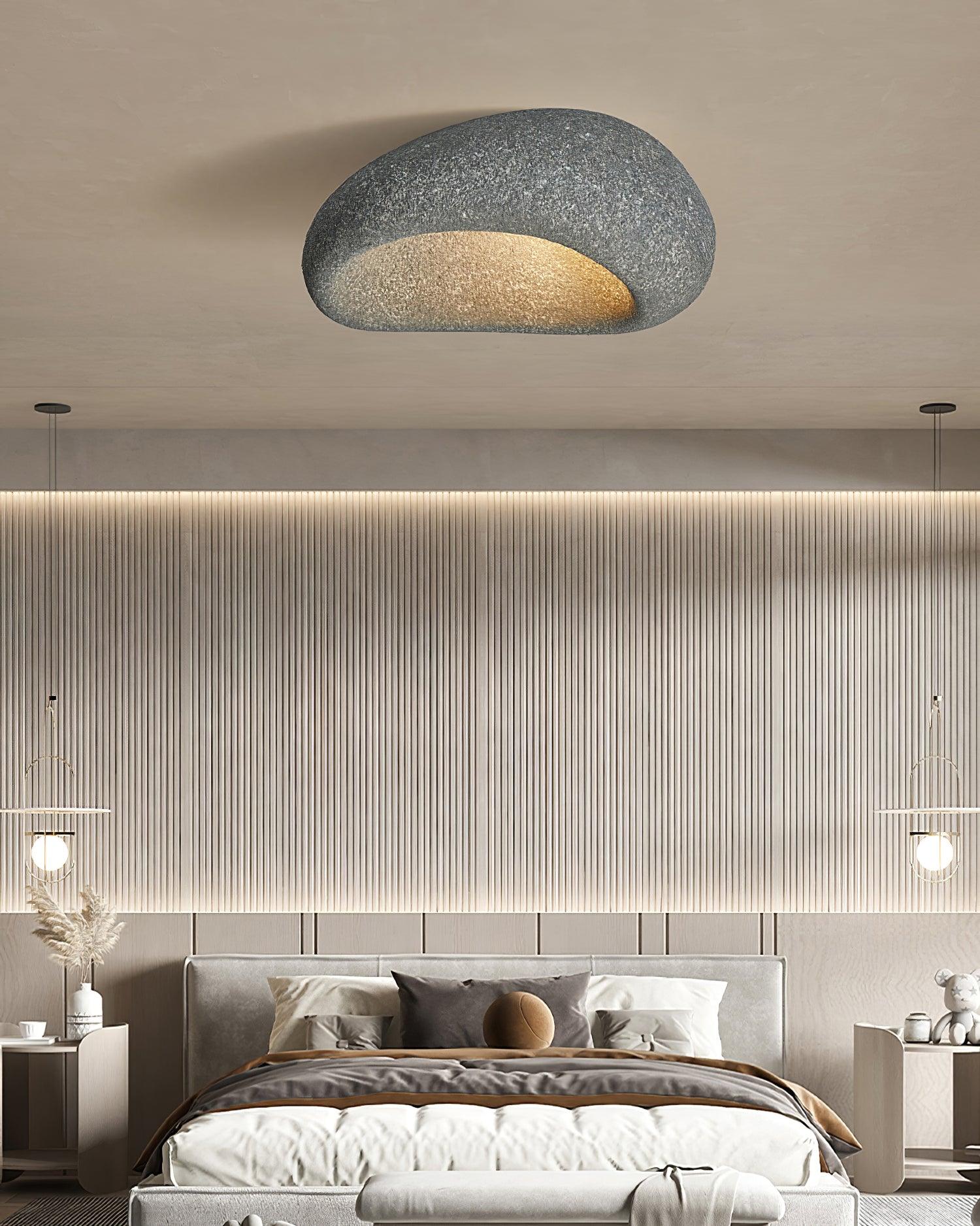 Arlena Ceiling Lamp with Japanese Wabi-Sabi Moon