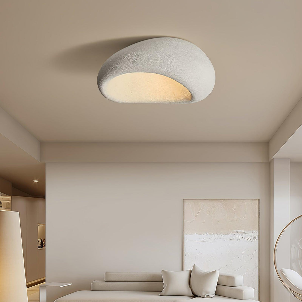 Arlena Ceiling Lamp with Japanese Wabi-Sabi Moon