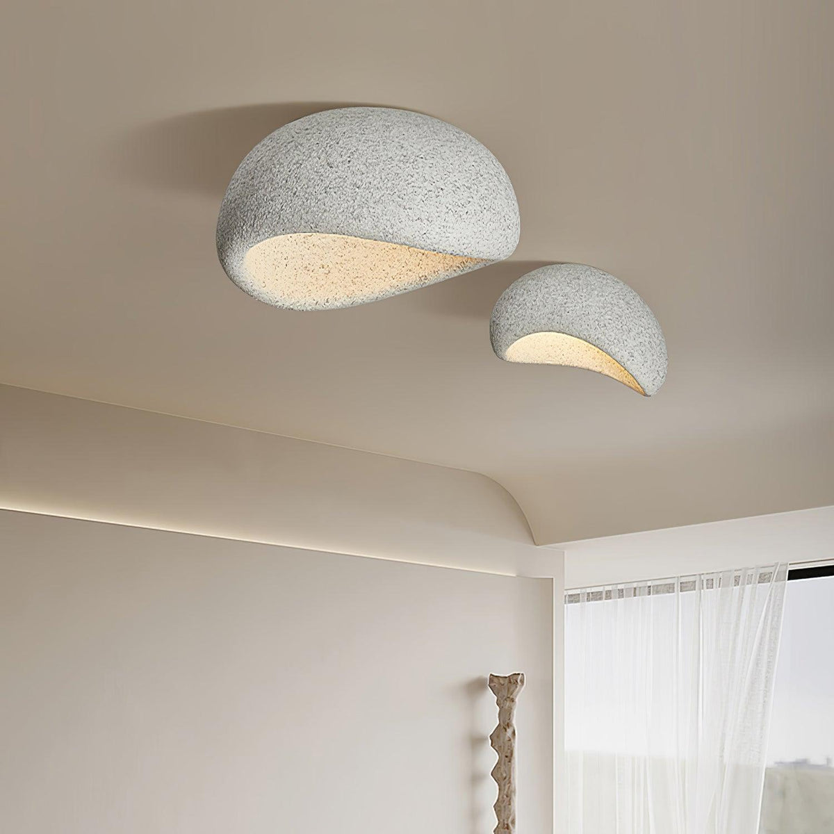 Arlena Ceiling Lamp with Japanese Wabi-Sabi Moon
