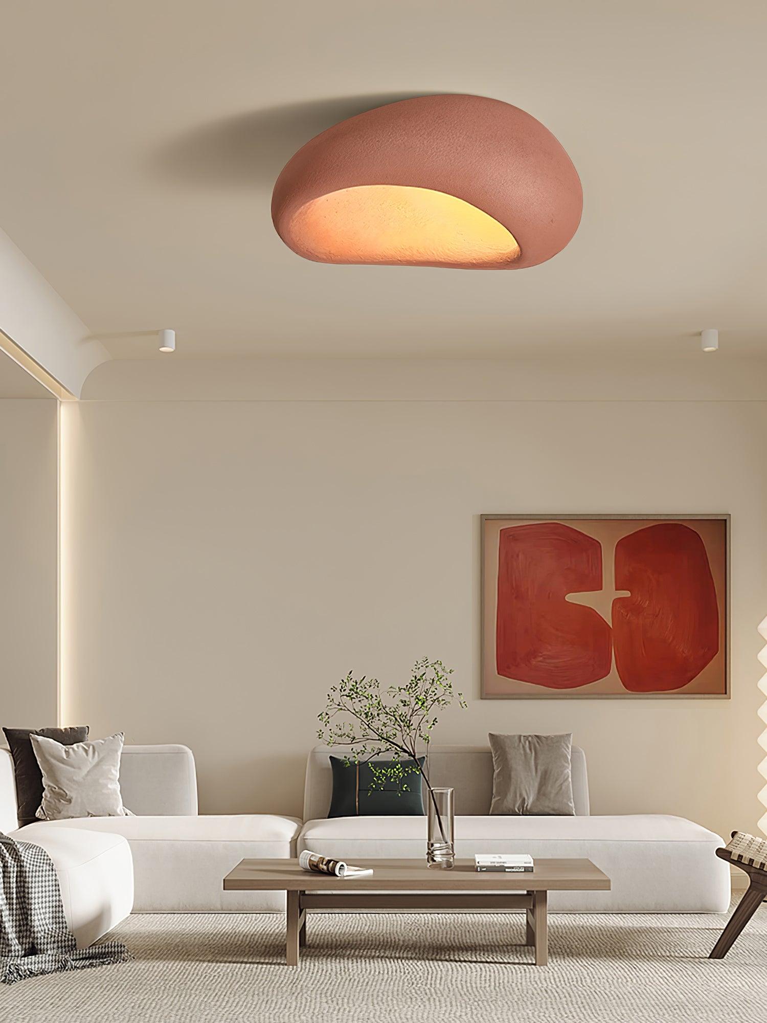 Arlena Ceiling Lamp with Japanese Wabi-Sabi Moon