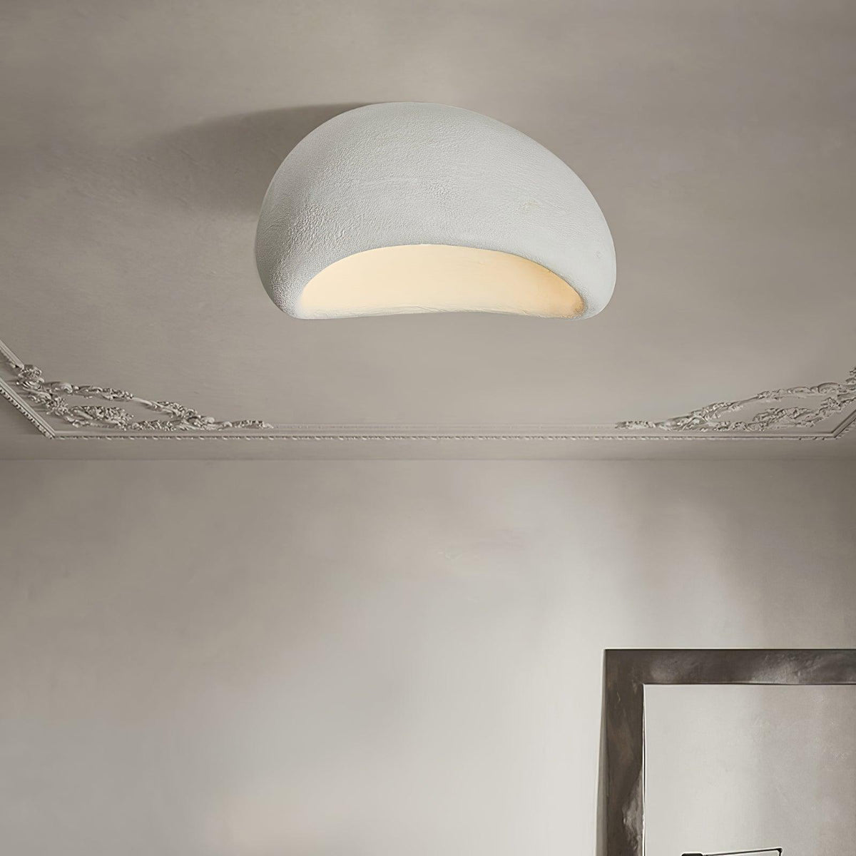 Arlena Ceiling Lamp with Japanese Wabi-Sabi Moon