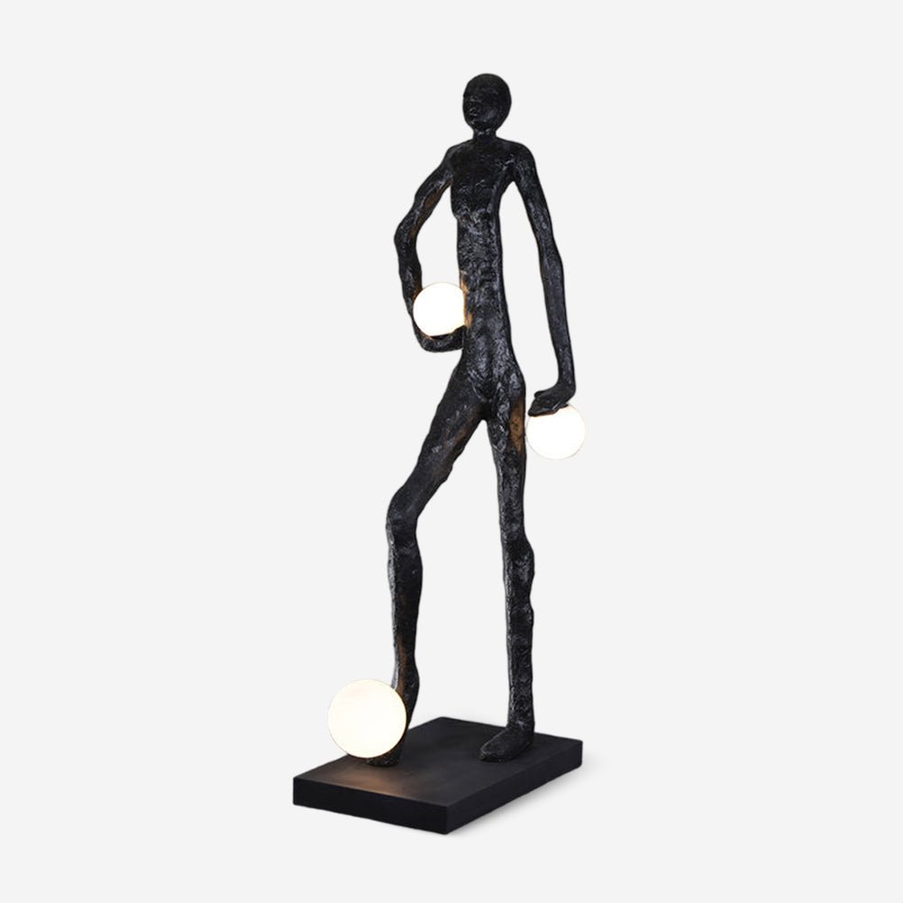 Kaelthos Textured Black Floor Lamp