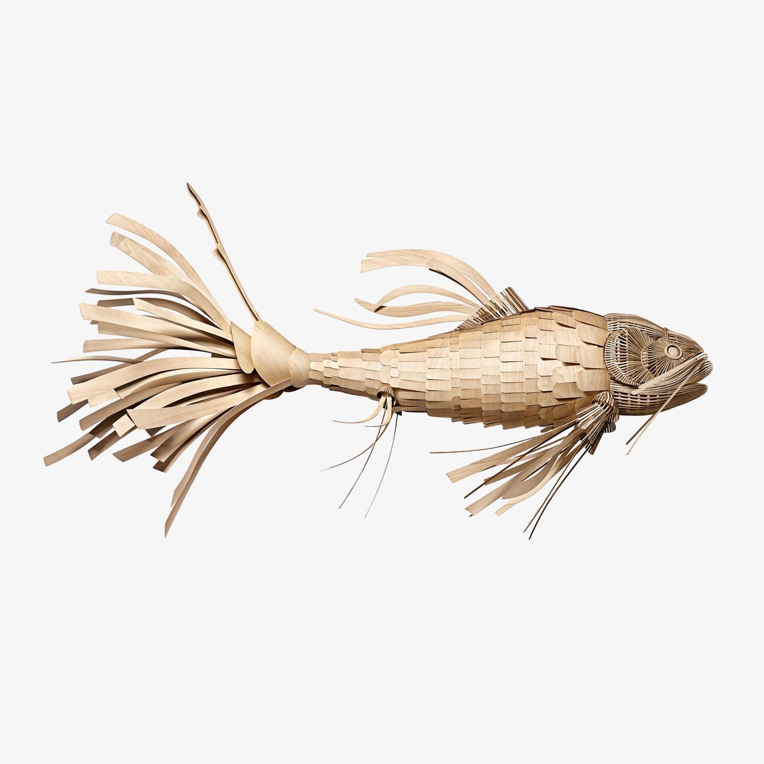 KOI Chandelier Wooden Fish Handmade