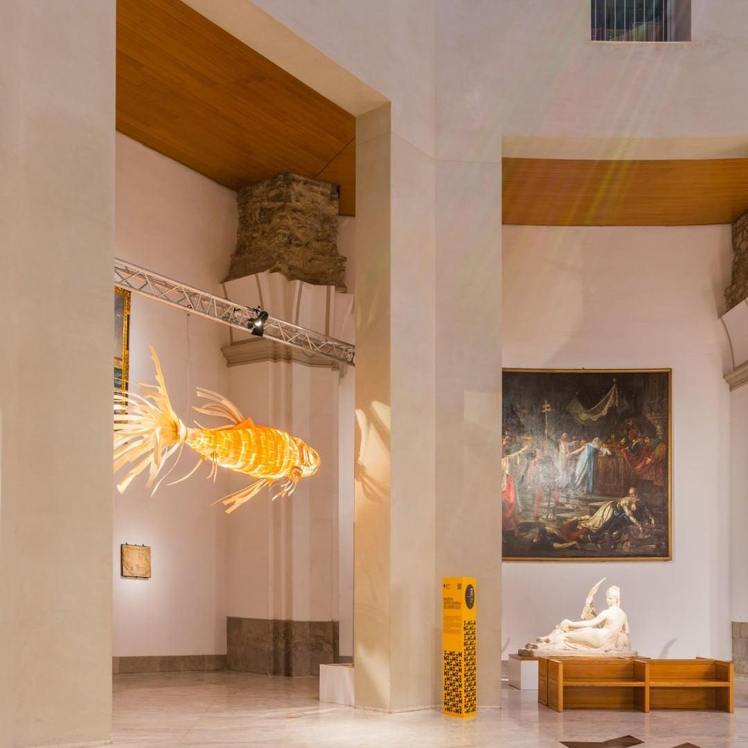 KOI Chandelier Wooden Fish Handmade