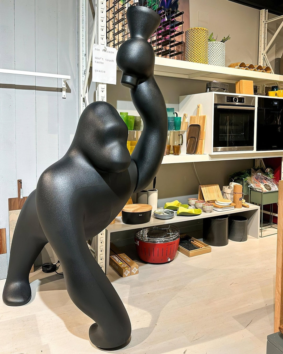 Zasolil Artistic Resin Gorilla Floor Lamp