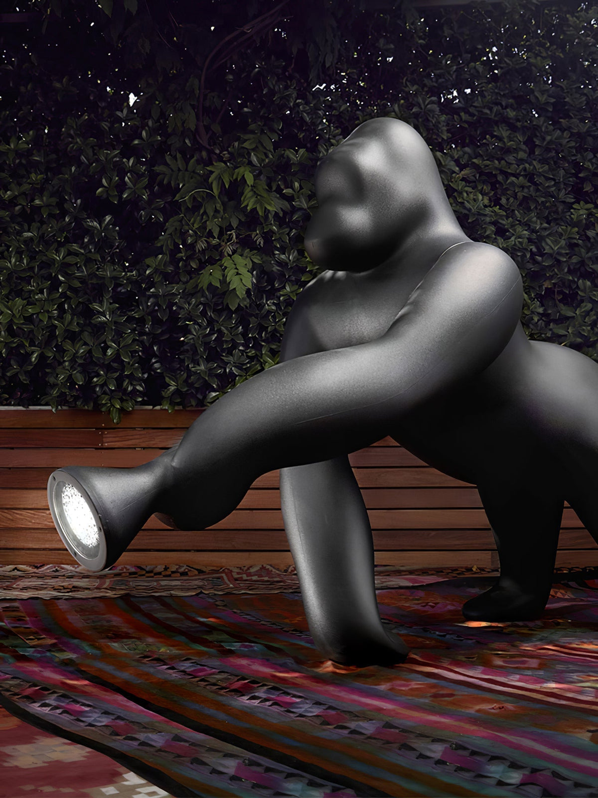 Zasolil Artistic Resin Gorilla Floor Lamp