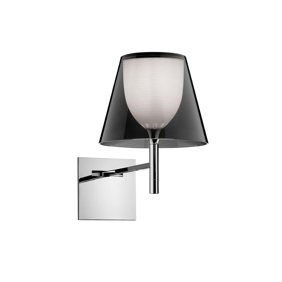Orsore Chrome Prism Fabric Wall Lamp