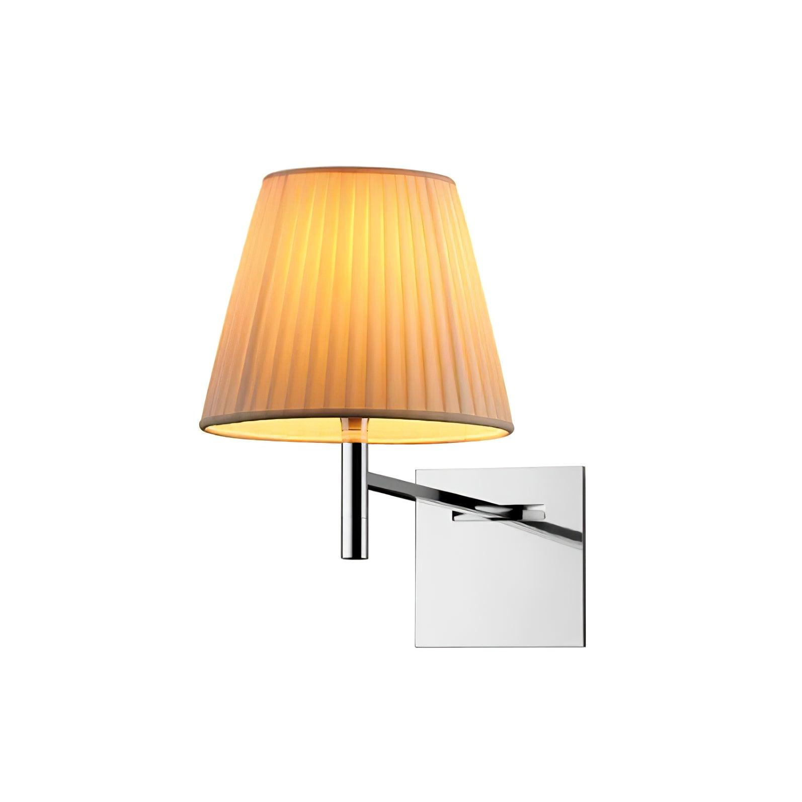 Orsore Chrome Prism Fabric Wall Lamp