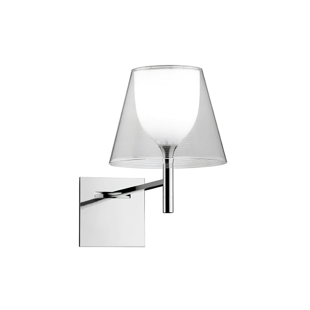Orsore Chrome Prism Fabric Wall Lamp