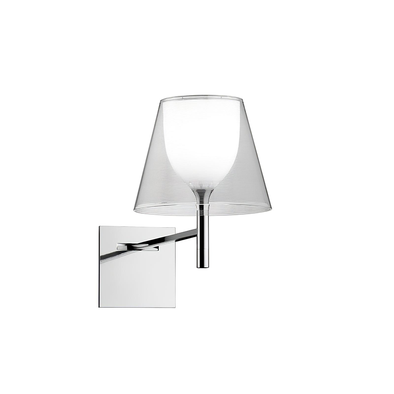 Orsore Chrome Prism Fabric Wall Lamp