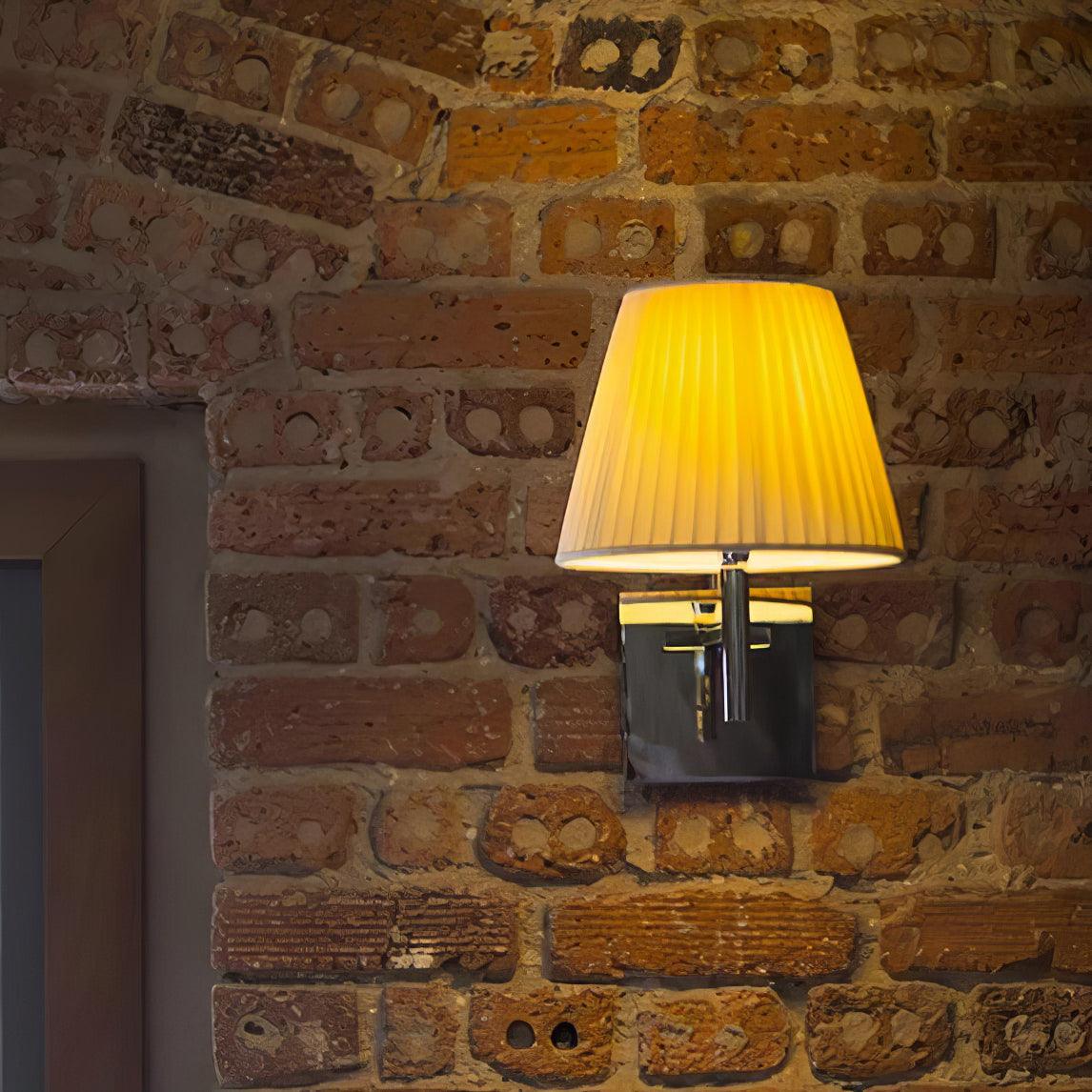 Orsore Chrome Prism Fabric Wall Lamp