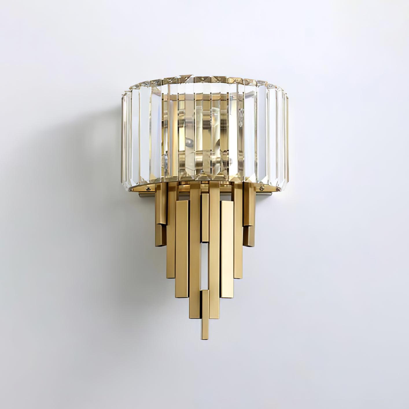 Voveliel Postmodern Luxury Crystal Glass Wall Lamp
