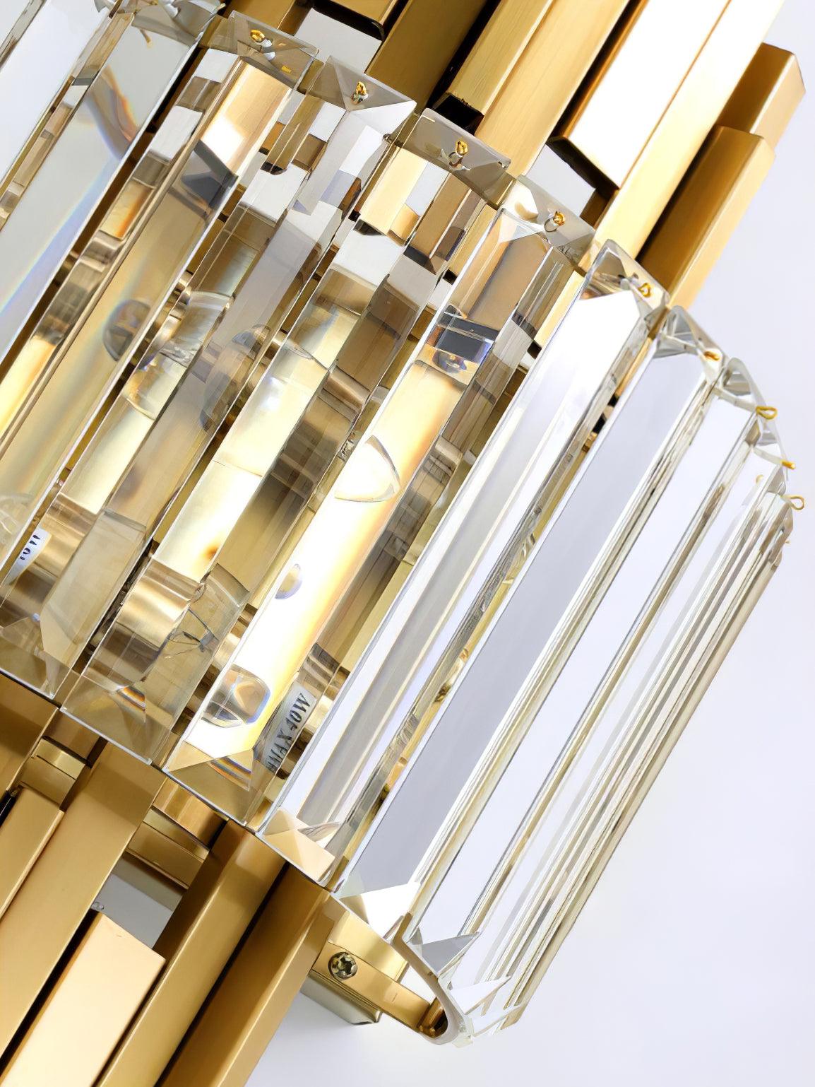 Voveliel Postmodern Luxury Crystal Glass Wall Lamp