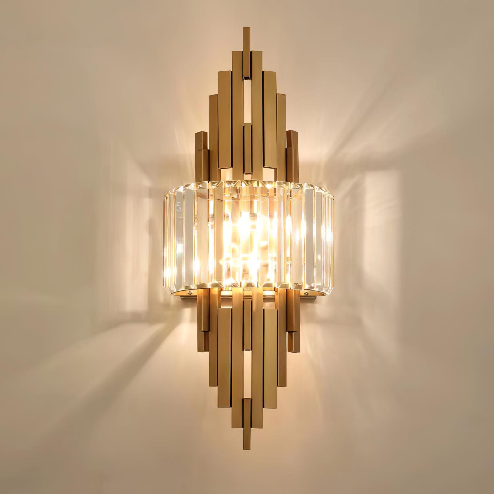 Voveliel Postmodern Luxury Crystal Glass Wall Lamp