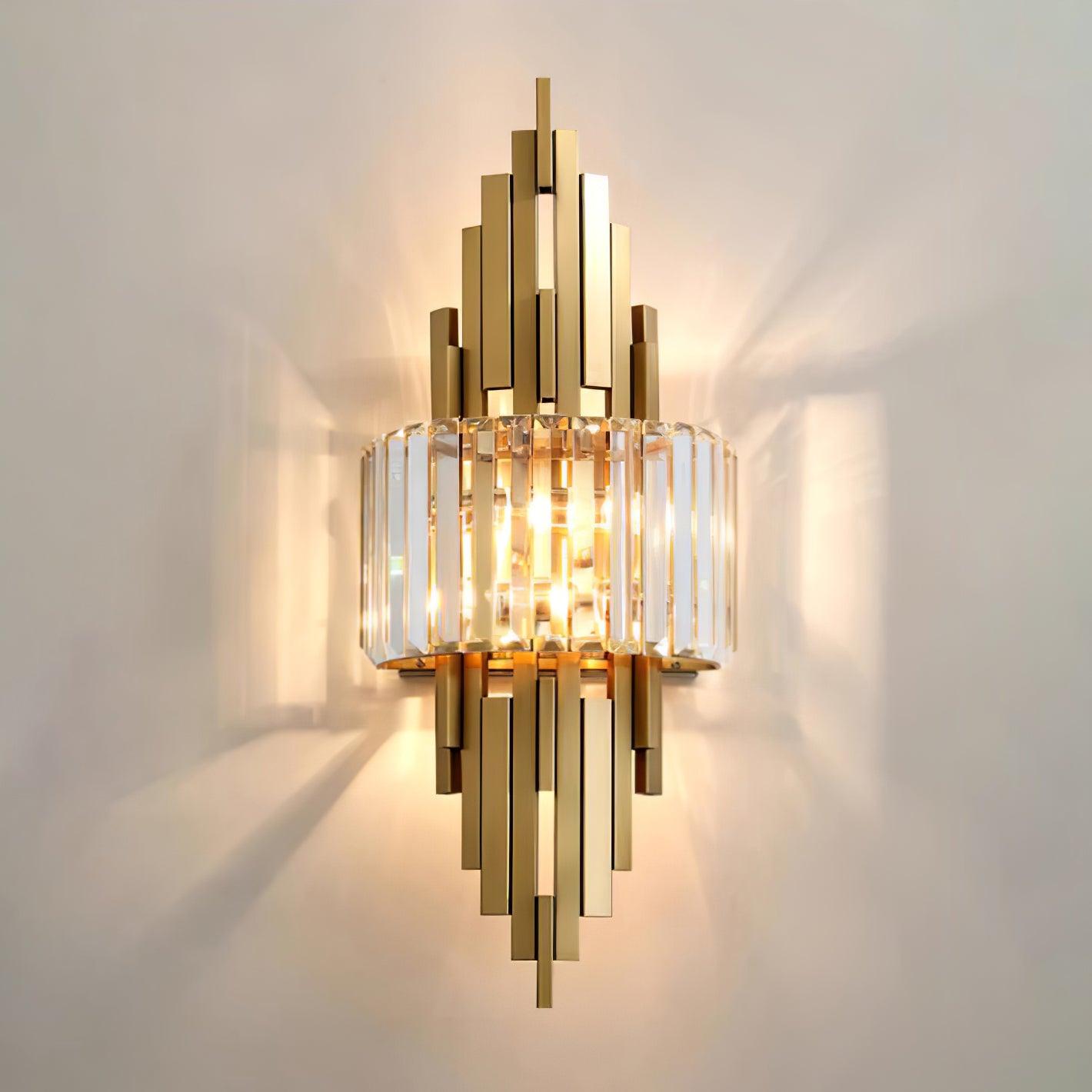 Voveliel Postmodern Luxury Crystal Glass Wall Lamp