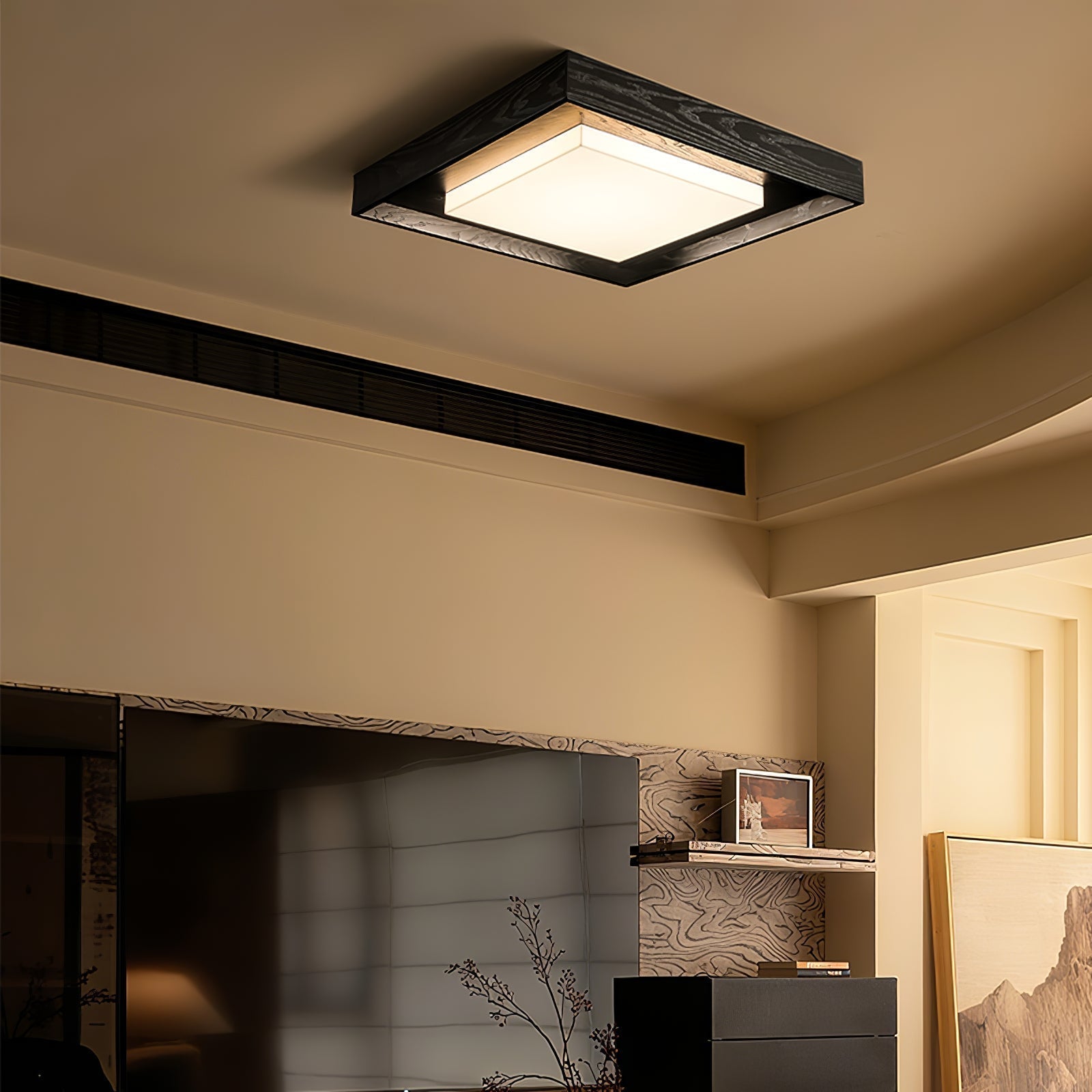 Auro Rustic Wood Ceiling Light