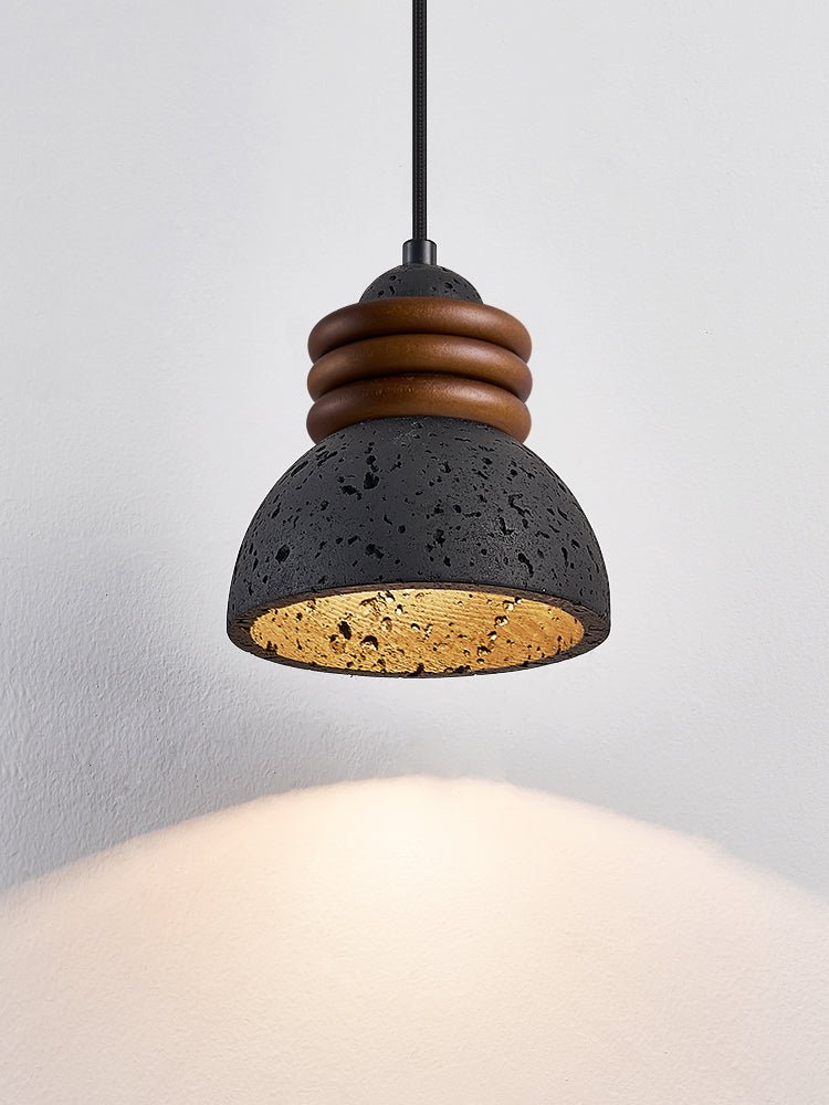 Riso Ring Black Travertine Pendant Lamp