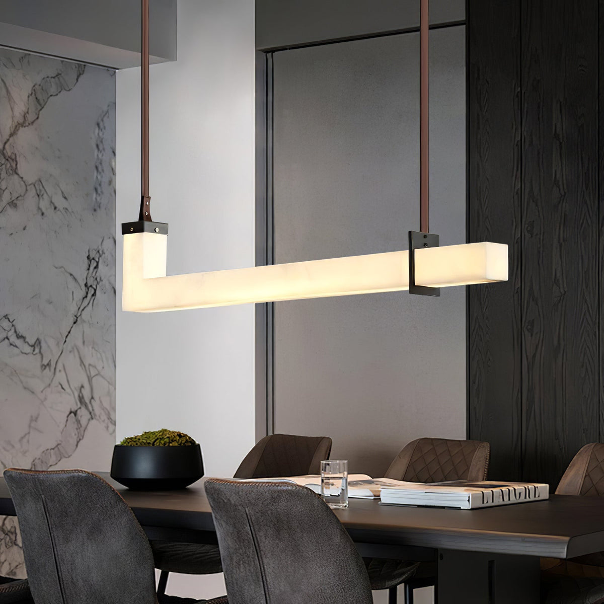 Nivienne Linear Alabaster Pendant Light
