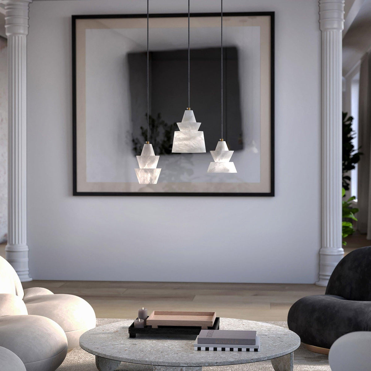 Evo Alabaster Pendant Light