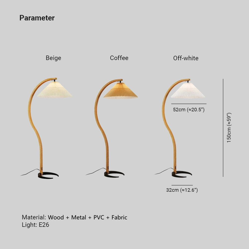 Ritta Floor Lamp Caprani Unique LED Wood Bedroom/Living Room - Neutral Decor