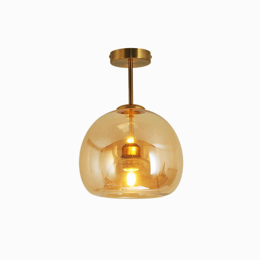 Arisha Modern Dome Glass Semi-Flush Mount Ceiling Light Pendant Light - Neutral Decor