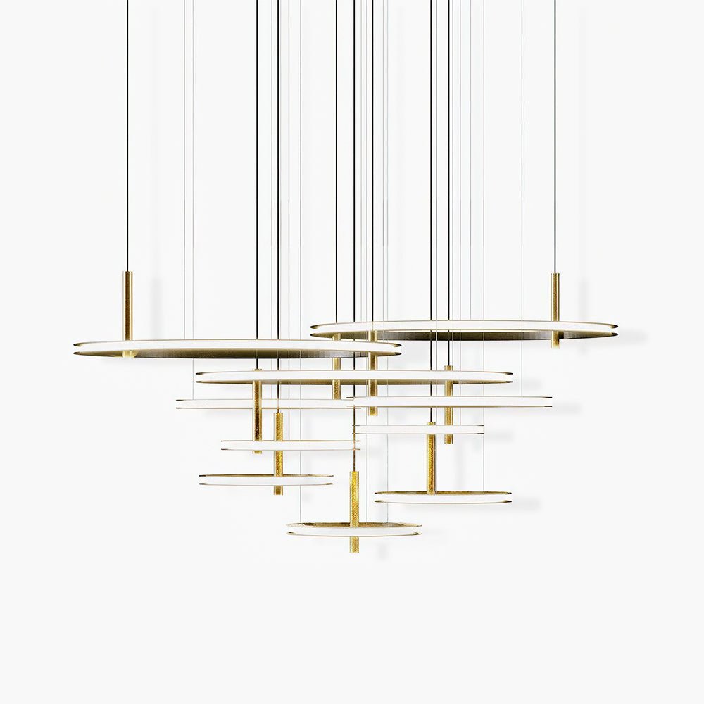 Virauian Chandelier Ring Layered Minimalist