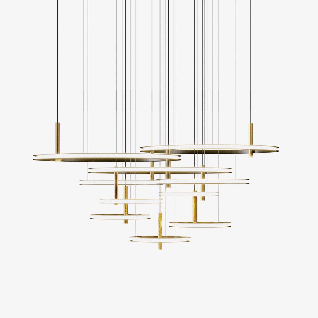 Virauian Chandelier Ring Layered Minimalist