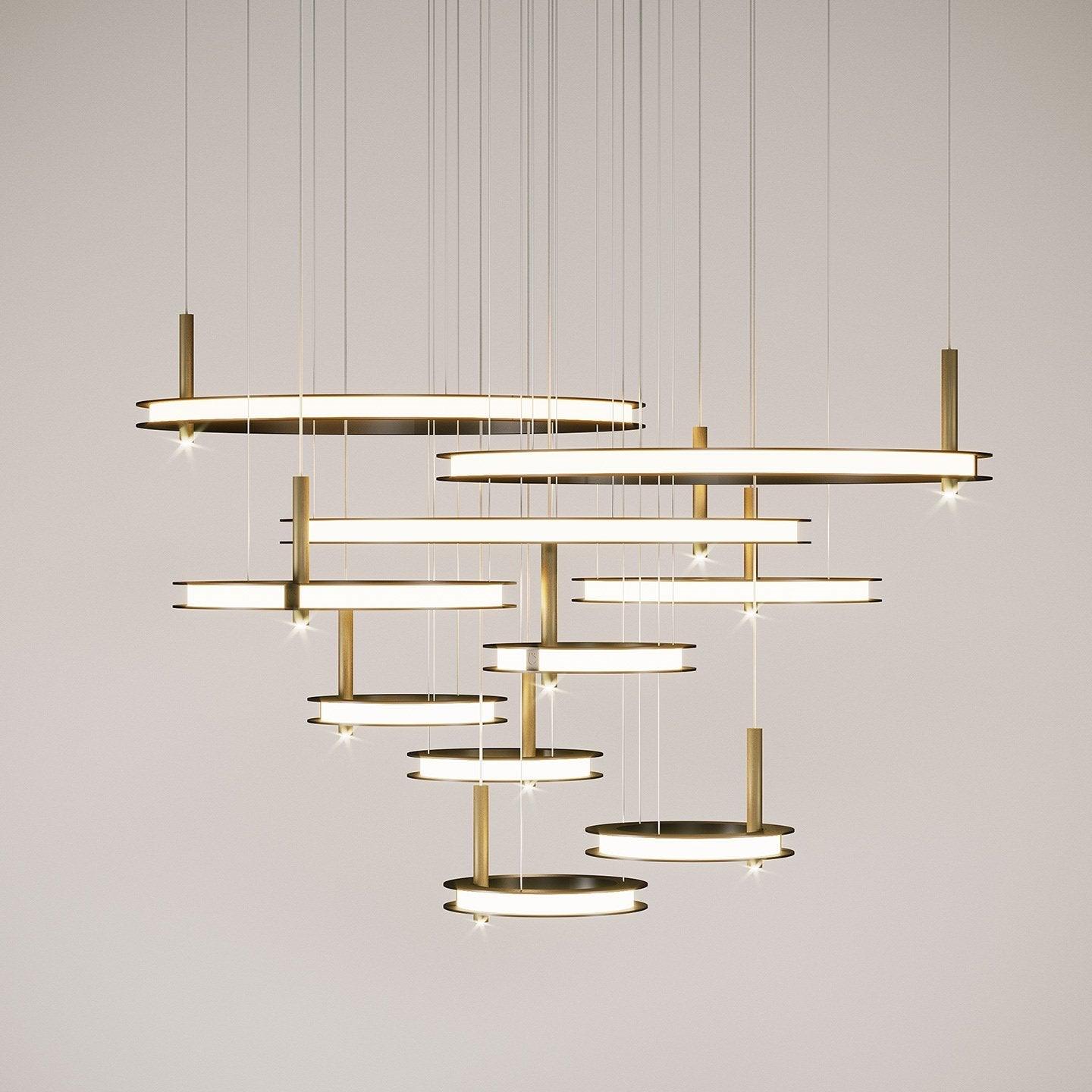 Virauian Chandelier Ring Layered Minimalist