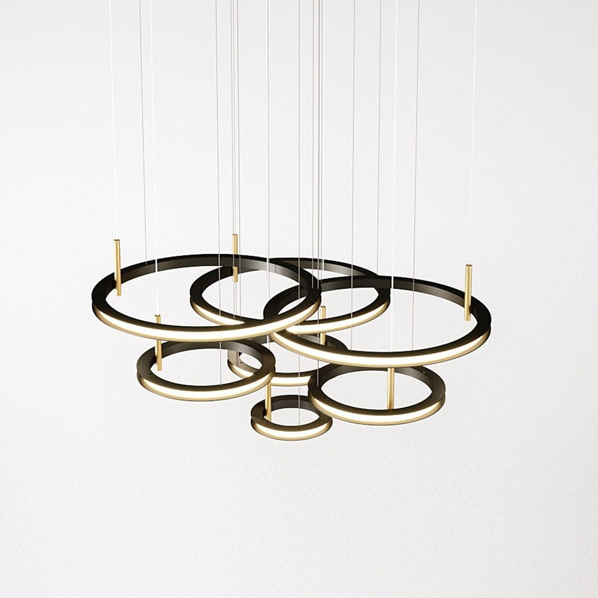 Virauian Chandelier Ring Layered Minimalist