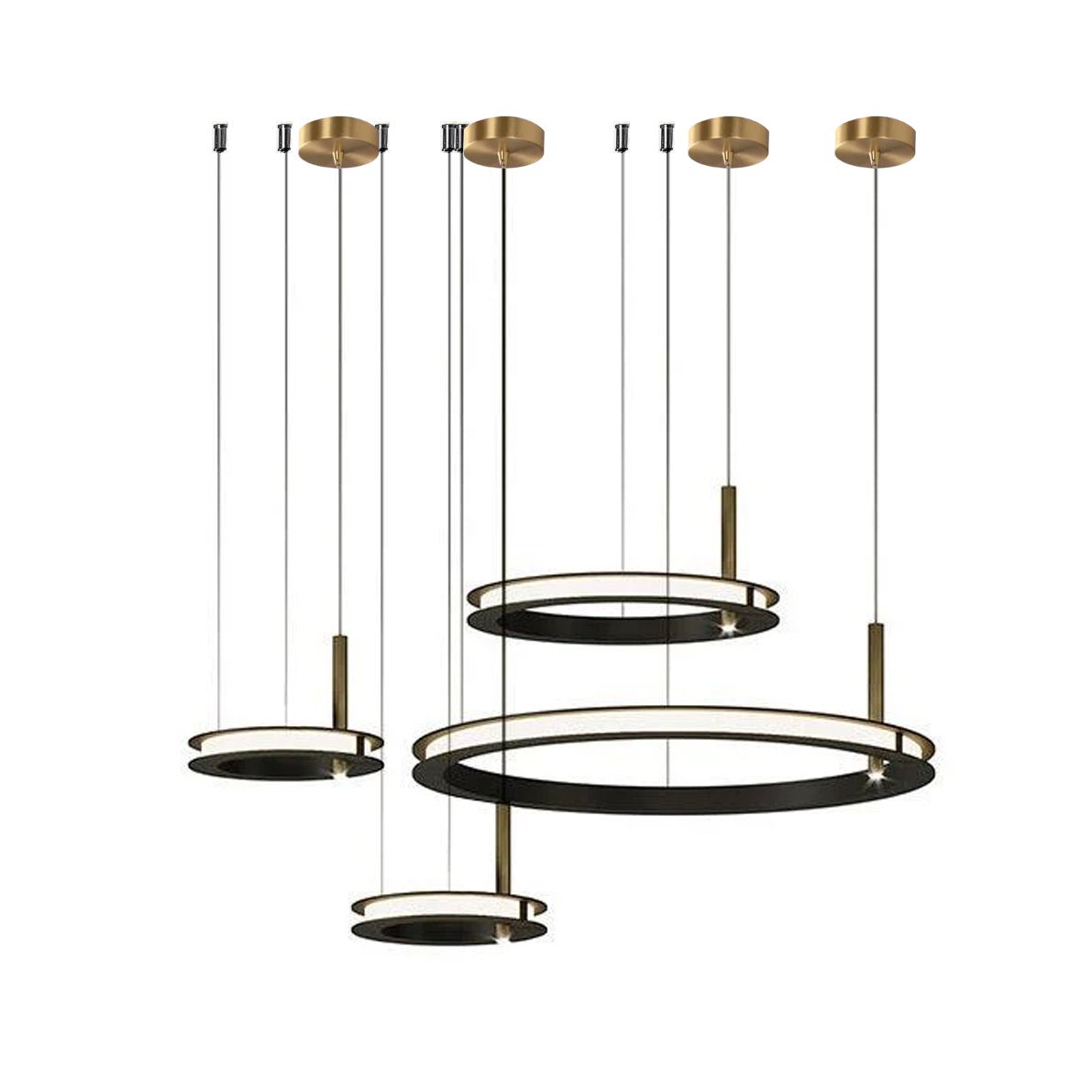 Virauian Chandelier Ring Layered Minimalist