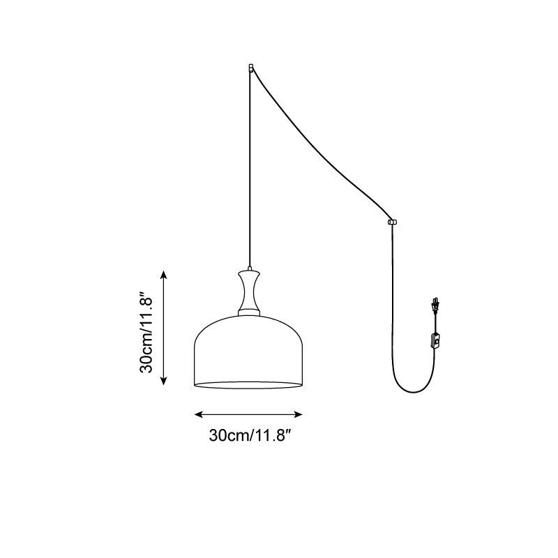 Pivon Plug-In Glass Pendant Lamp - Neutral Decor