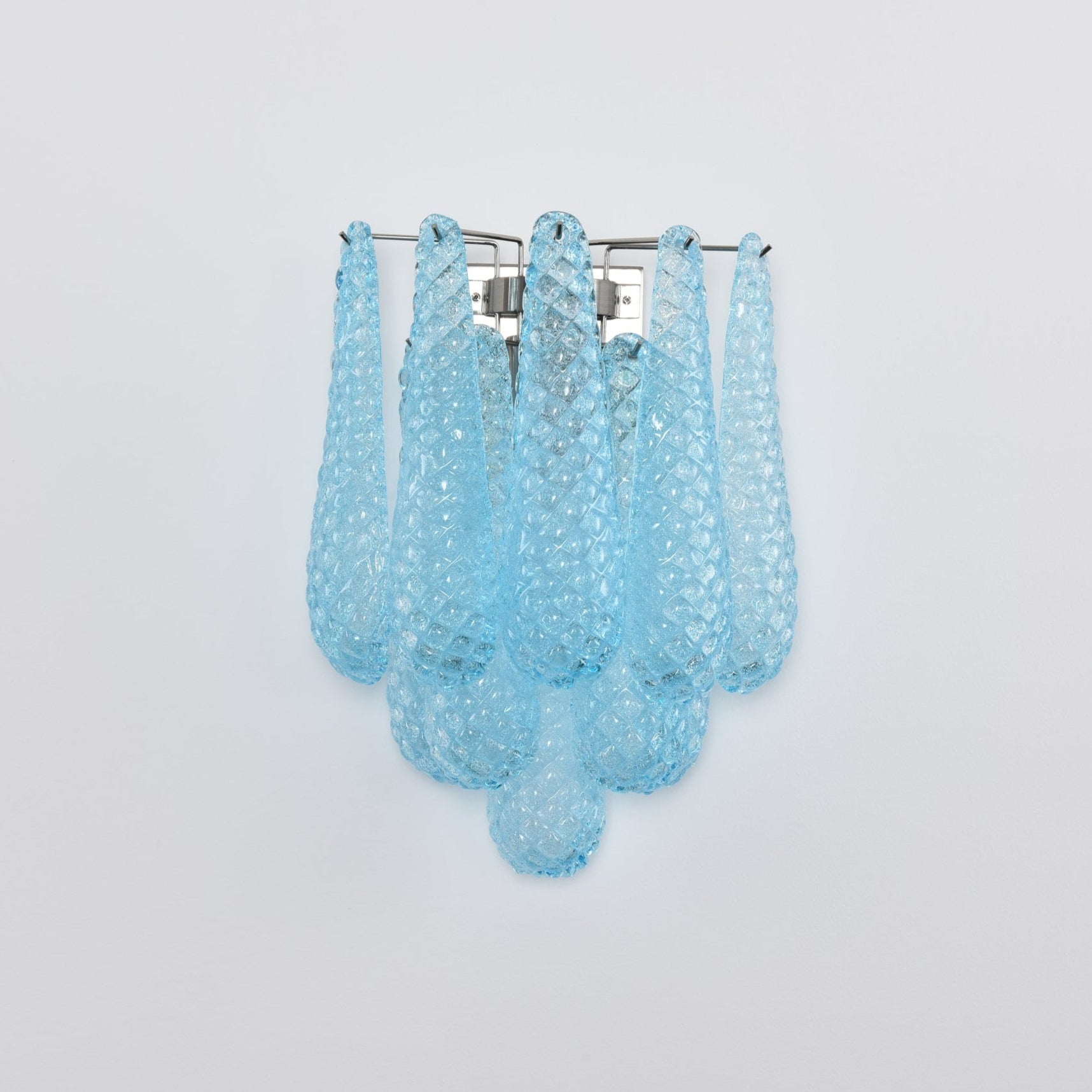 Liorelaria Wall Lamp Pink Teardrop Glass Floral Artistic
