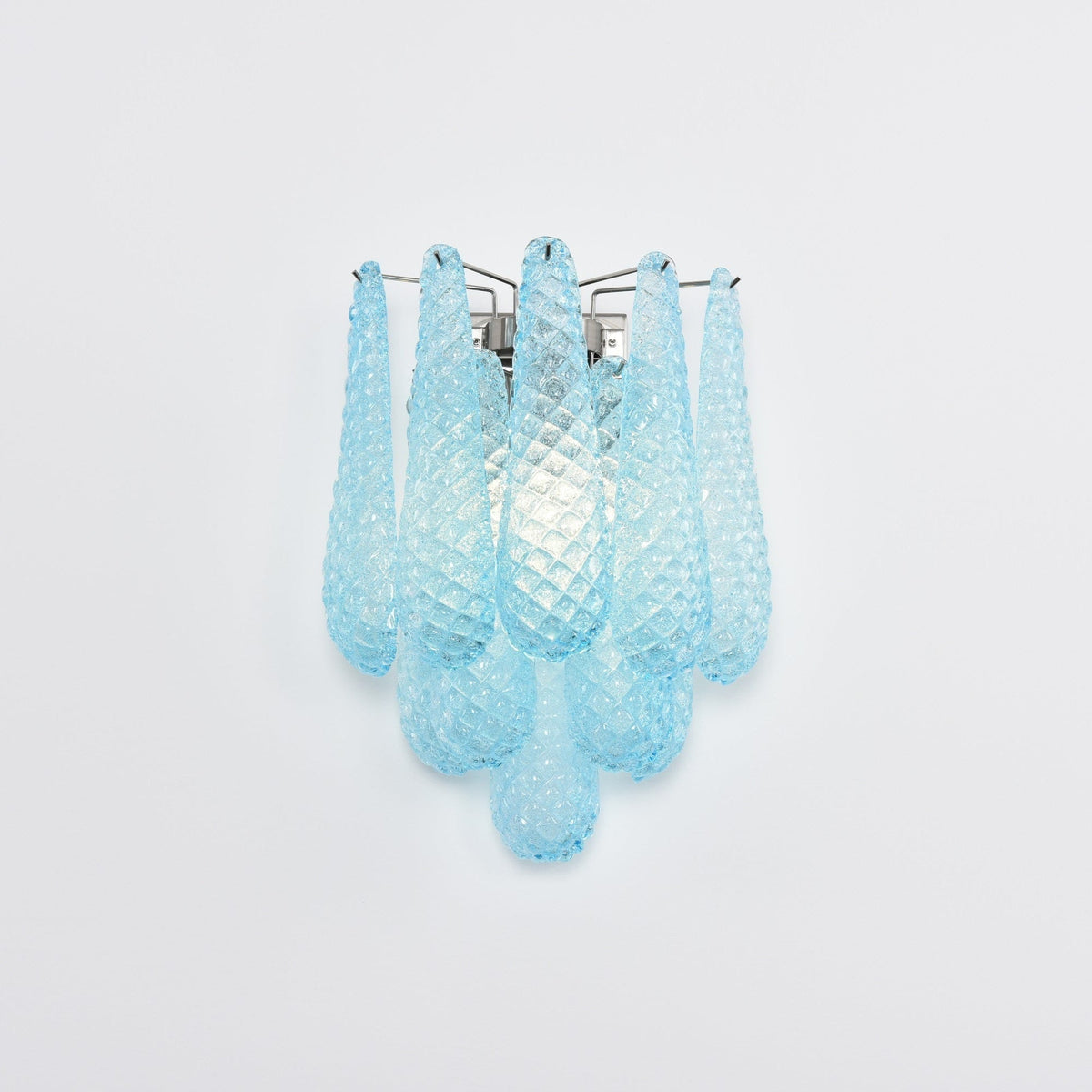 Liorelaria Wall Lamp Pink Teardrop Glass Floral Artistic
